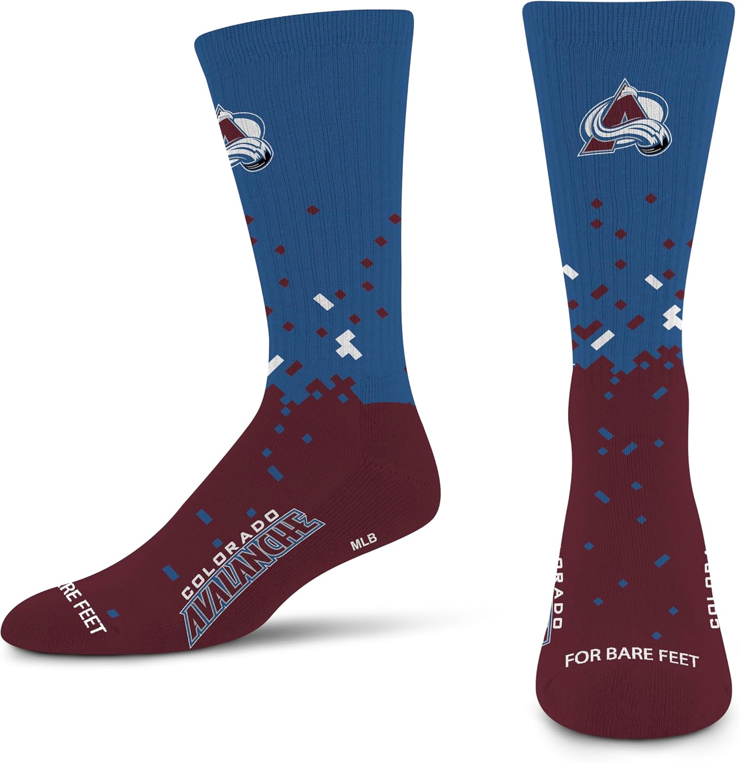 For Bare Feet NHL mens Spray Zone Crew Sock Nhl