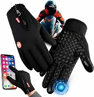 Luva Térmica Resistente à Água Touch Screen – Antifrio para Motociclista, Bike e Motoboy com Proteção e Conforto, Preta