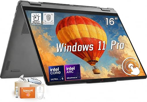 Lenovo Yoga 7i 2-in-1 16 Touchscreen Laptop, Intel Ultra 5 226V, 512GB SSD