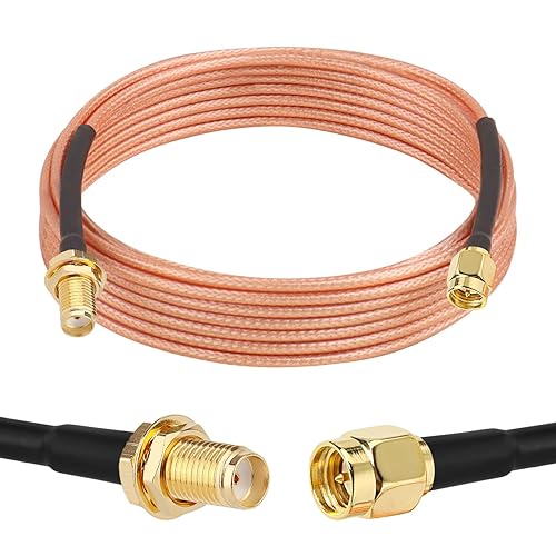 Miniatura 8 de XRDS -RF Cable SMA de 1 pie, macho SMA a mamparo hembra SMA RG316 SMA Cable de extensión para 4G LTE Router celular SDR USB Dongle receptor (2