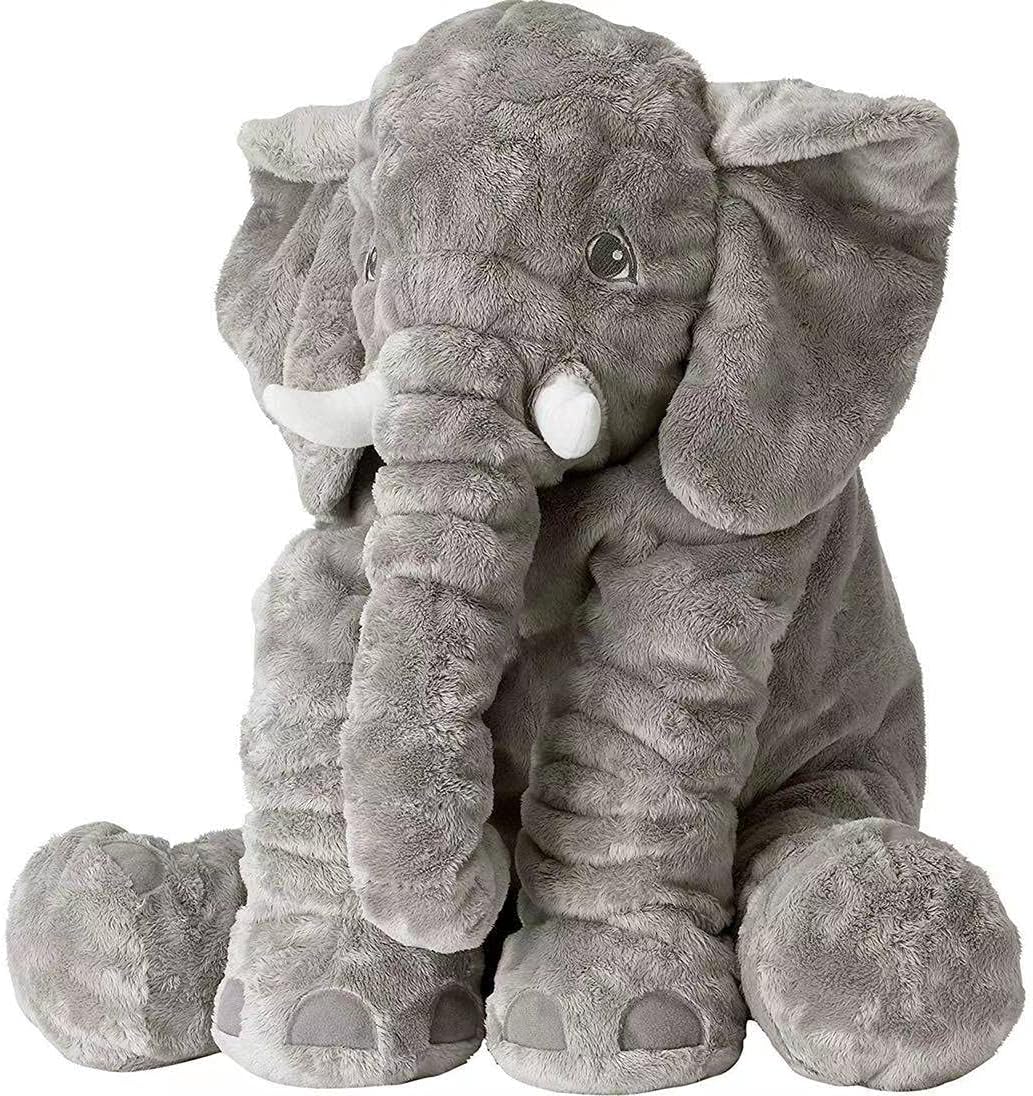 BOOJALOO Giant Stuffed Animals Doll Elephant Stuffed Animal, 24" Stuffed Elephant Plush Toy Gifts for Girls Boys Gray