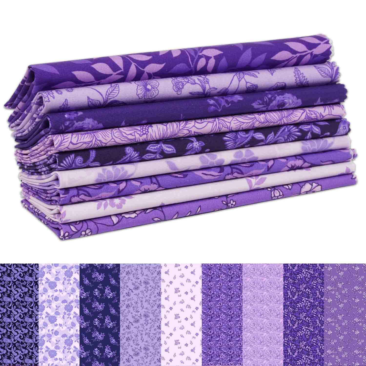 Assorted Cotton Fabric Fat Quarters Bundle