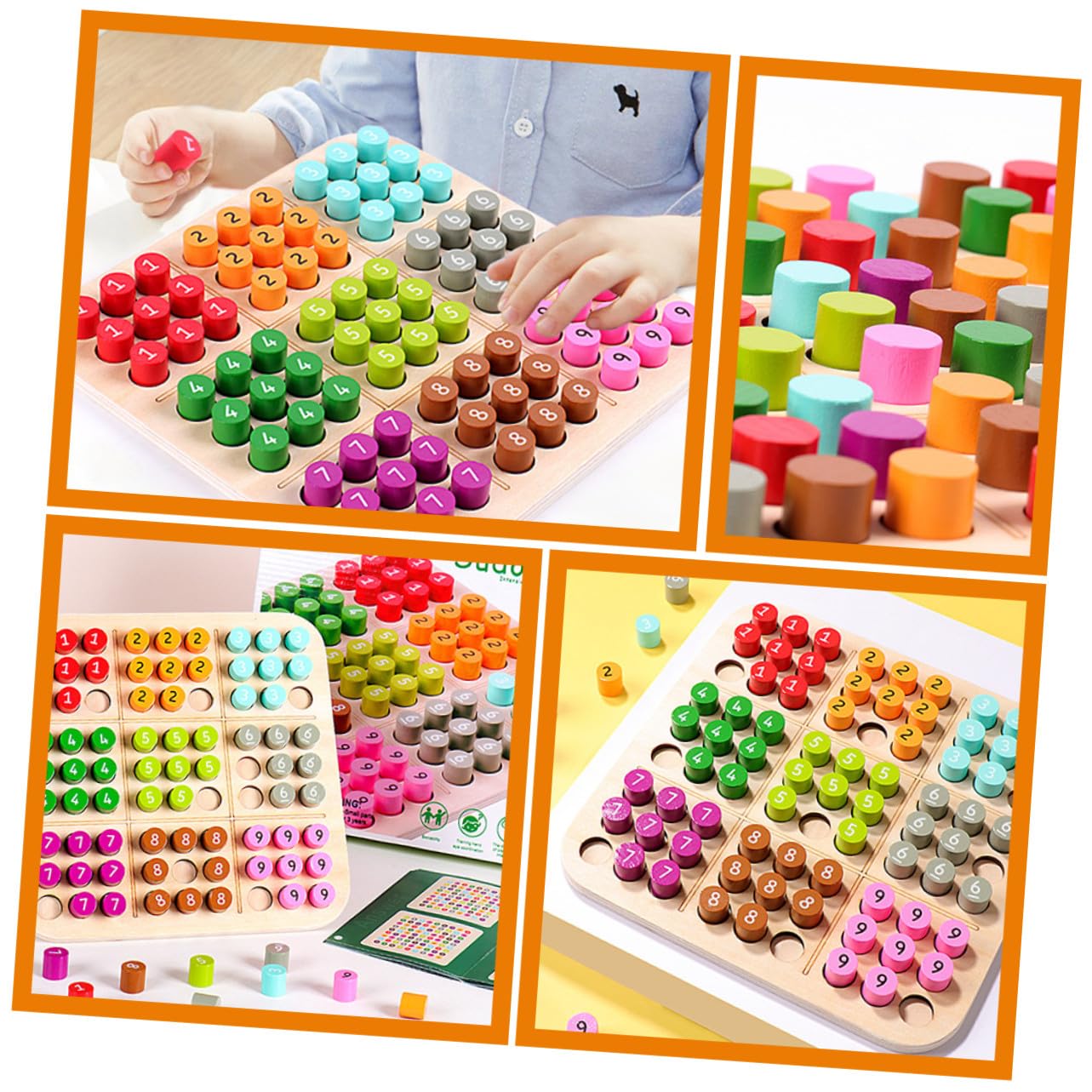 Milisten Juego de Sudoku Educativo para Niños y Niñas, Material Sintético, Desarrolla Habilidades Lógicas, Adecuado para Familias y Grupos, Set de 1 Unidad