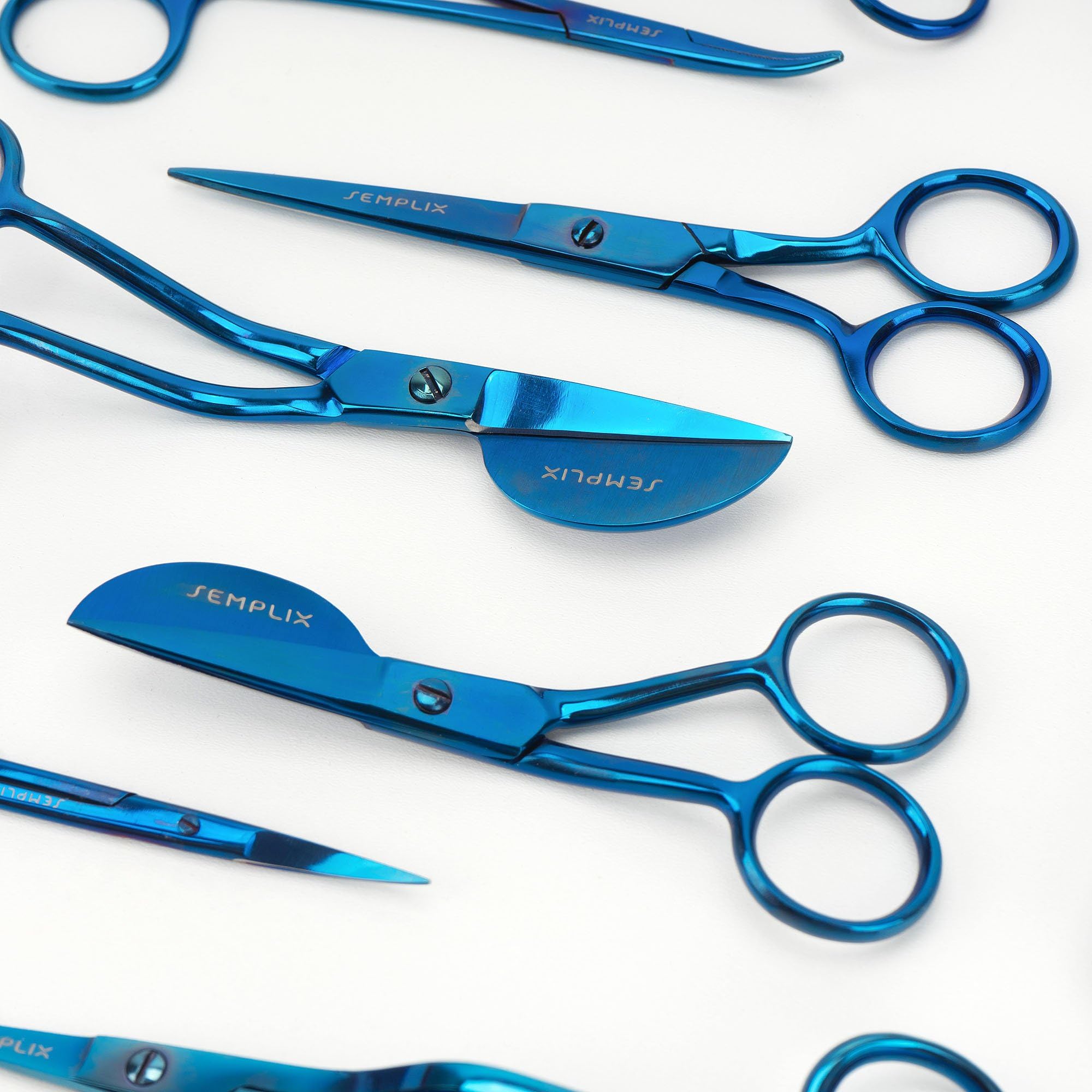 Semplix Scheren-Set (blau / 10-teilig/mit Geschenkbox)