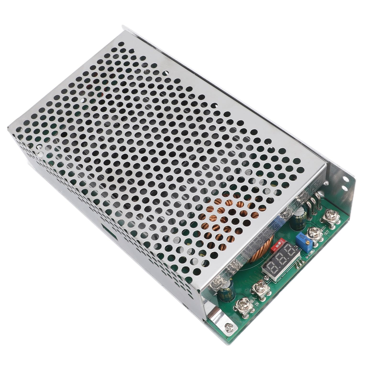 Fafeicy Przetwornica Obniżająca DC-DC, Wejście 25-90V, Wyjście 2,5-60V, 1500W, 50A, moduł Regulacji Napięcia o Dużej Mocy z obudową ze Stopu Aluminium i Zabezpieczeniem Przed