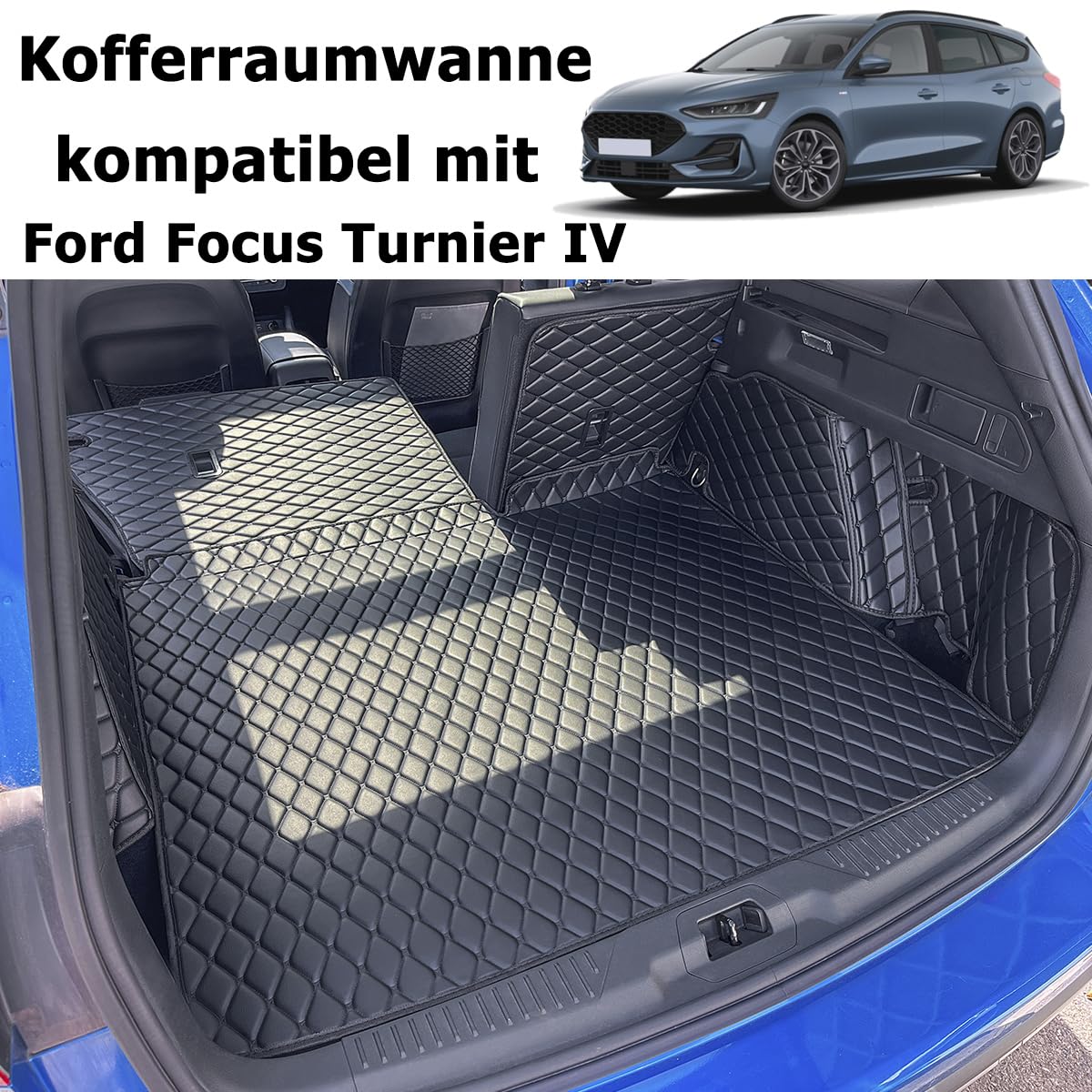 Kofferraumwanne für Ford Focus IV Turnier Kombi ab 9/2018 | Focus IV Turnier (obere/hohe Position) Kofferraummatte kofferraum schutzmatte