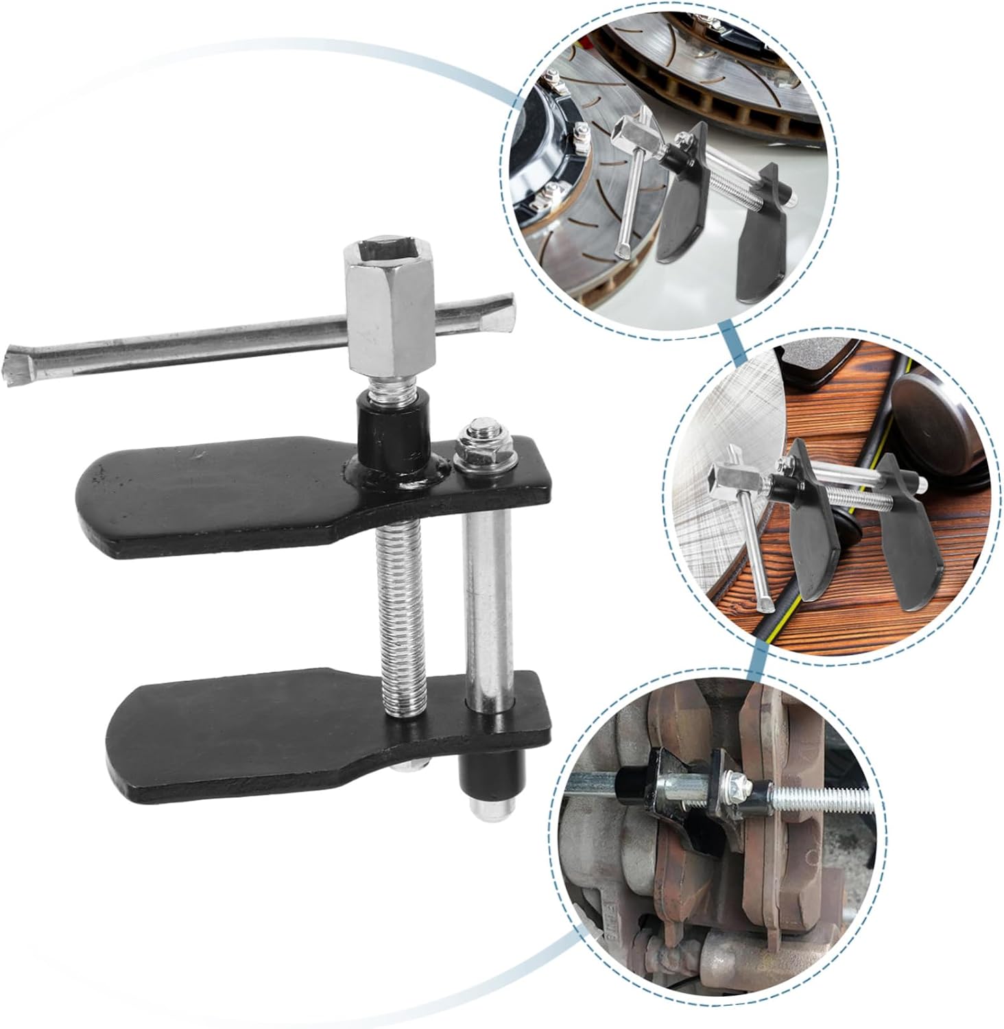 Amosfun Brake Caliper Compression Tool Durable Automotive Brake Spreader for Precise Adjustments Optimal Performance Essential Brake Caliper Piston Compressor Tool for Easy Automotive