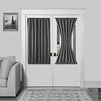 Vista 60 de Cortinas Dwcn para puerta, con bolsillo para barra Blanco grisáceo