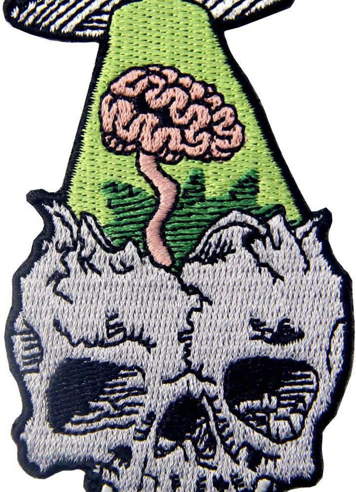 Losing Mind Brain Lost in UFO Patch Embroidered Badge Iron On Sew On Emblem, Multicolor - Image 3