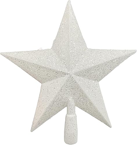 Vista 22 de PEPPERLONELY Decoración de Navidad con purpurina en miniatura, 8.5 x 9 pulgadas, color azul