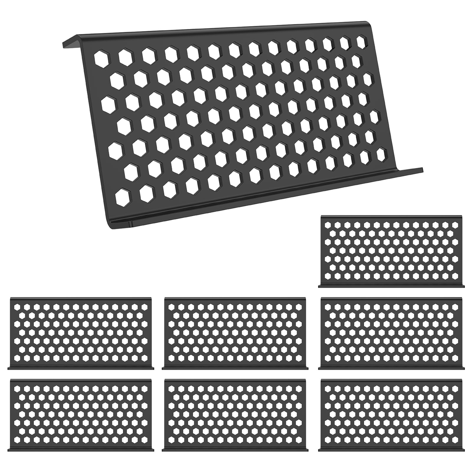 Hzuizxyo Black-Style 2-8Pcs 8 Pcs Hollow Trading Card Display Riser Stand Black Acrylic Cardshow Vendor Showcase Risers For Sports Cards And Board Games(Black-Style 2-8Pcs)
