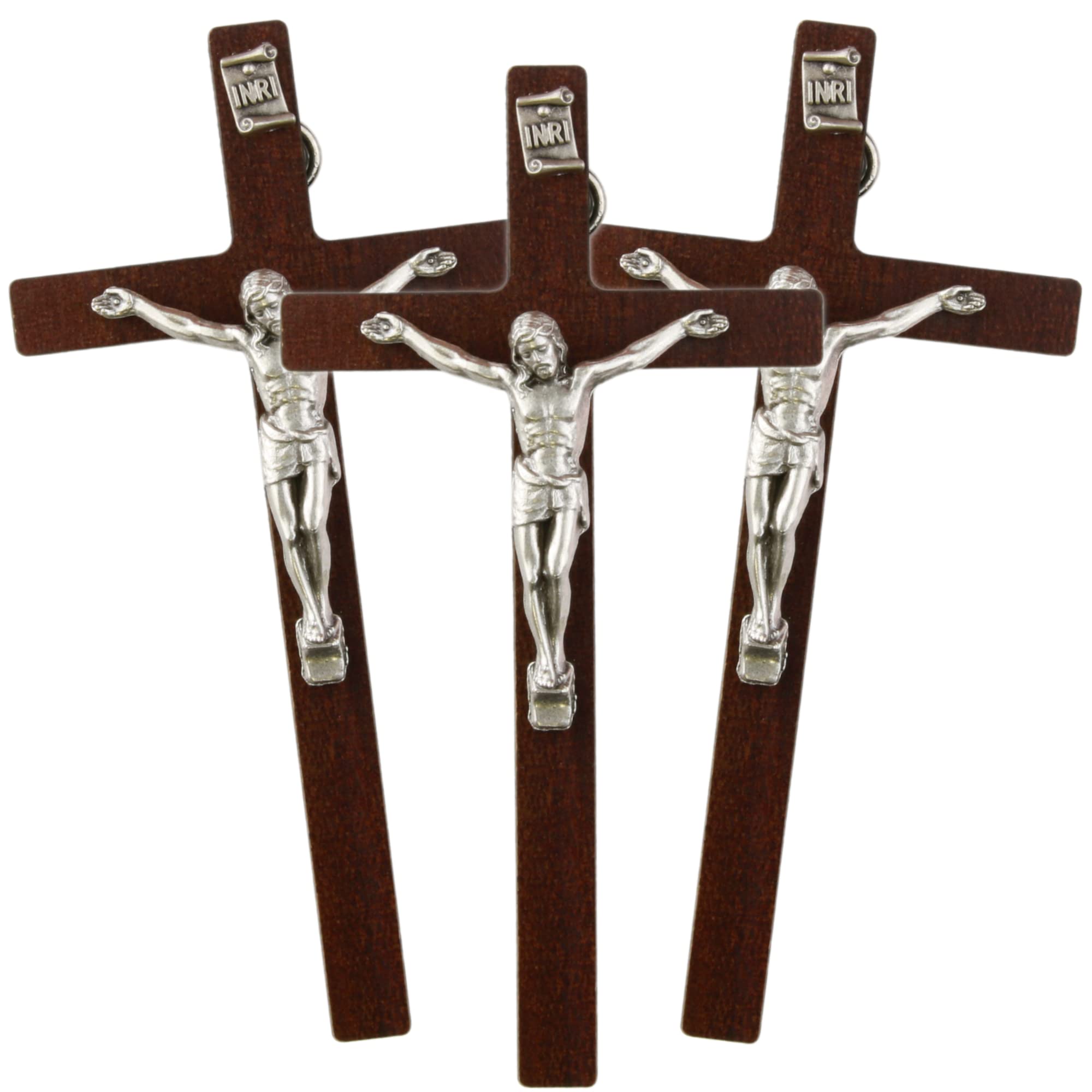 Amazon.com: Needzo Wooden Crucifix with Traditional Straight Edges
