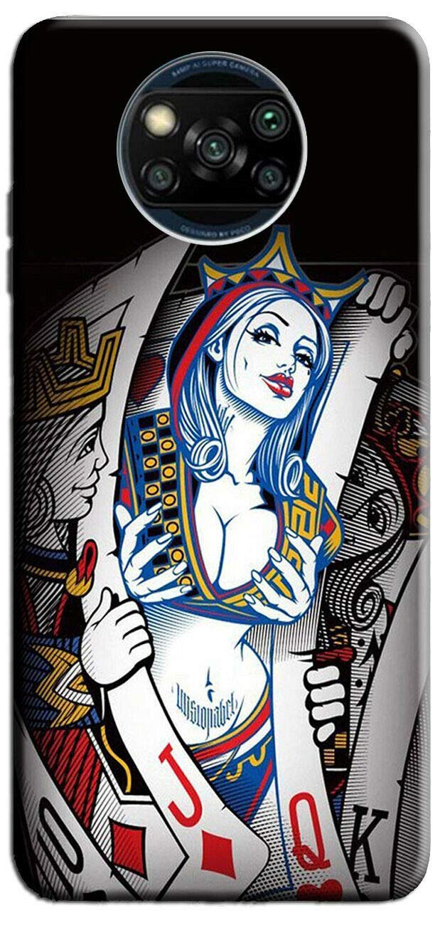 Mixroom - Cover Per Xiaomi Mi Note 10 In TPU Silicone - Fantasia Poker Donna (Modello C44) - 2