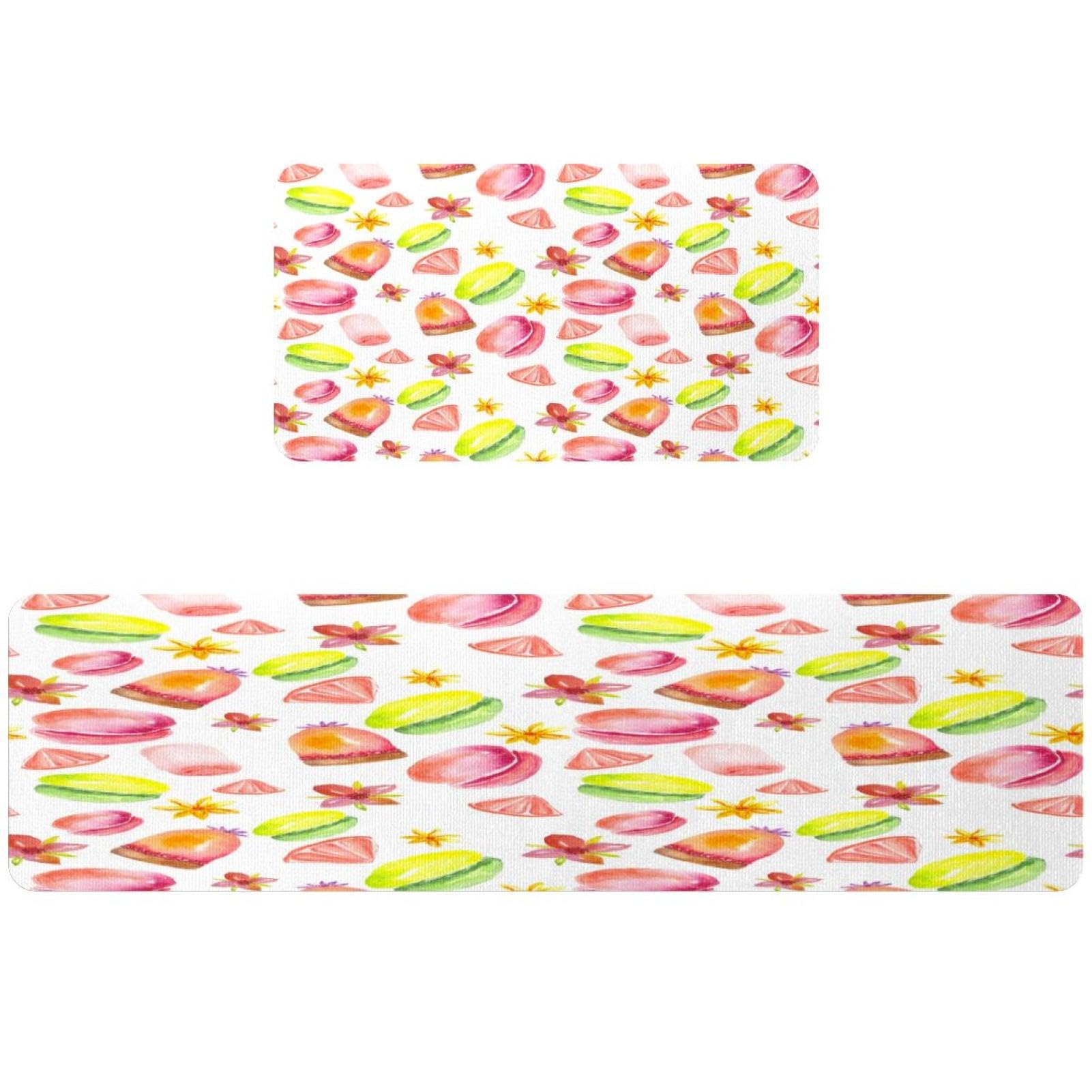 Tapetes de cocina absorbentes para suelos secos con divertidos motivos de dulces
