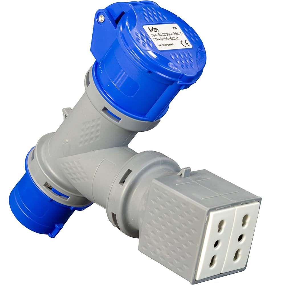 Adattatore Industriale CEE A Schuko - Spina CEE 16A A Presa Civile, Per Utensili Professionali - Foto 4