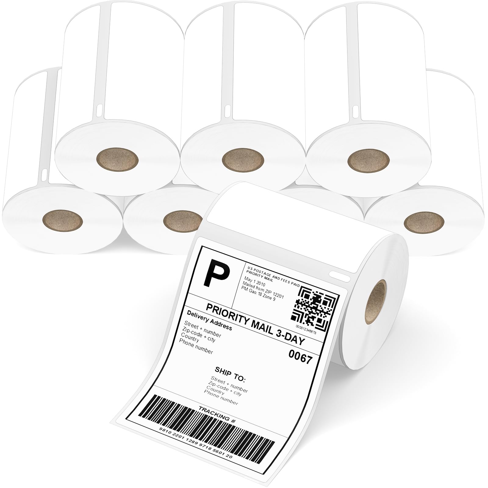 4x6 Shipping Labels Compatible with Dymo-4xl – 8 Rolls 1760 Thermal Labels, Fits for Dymo LabelWriter 4XL 1744907, Zebra, Rollo, Munbyn Desktop Labeling (Not for 550, 5XL)