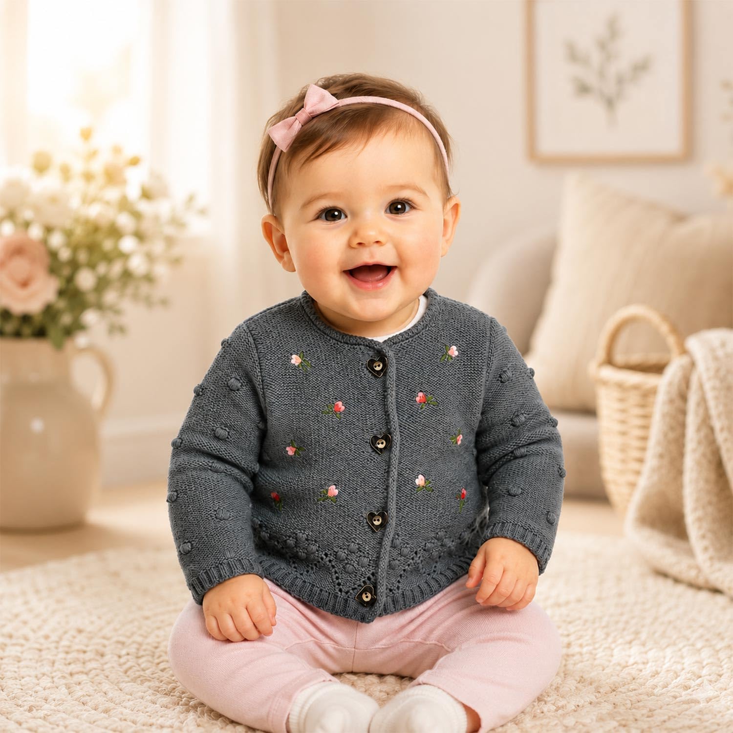 Bondi Trachten Strickjacke, Dark Green 74 Tracht Baby Mädchen Artikel-Nr.86993