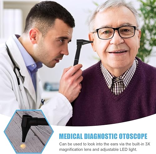 Miniatura 3 de Healifty Mini kit de diagnóstico portátil con lente de aumento y lápiz para examen de oído, herramienta de detección médica para enfermeras,