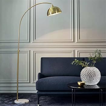 Amazon.co.jp : アークフロアランプ ゴールドフロアランプ