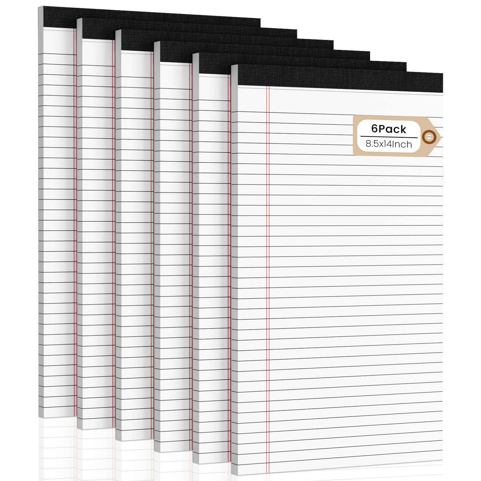 Legal Pads 8 5 x 14 Note Pads 6 Pack Writing Pads Wide Ruled Notepads Micro Perforated Notepad