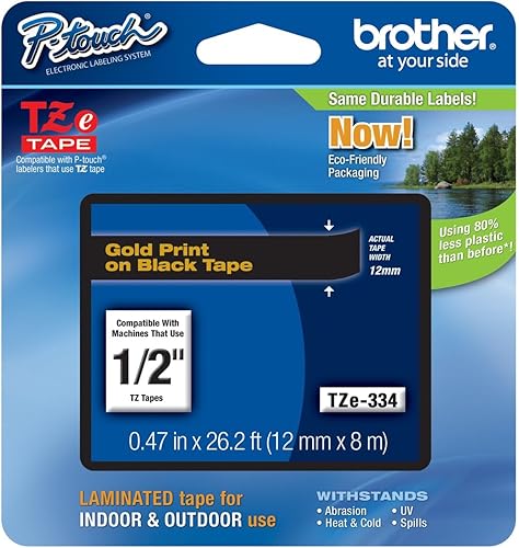 Miniatura 3 de Brother Cinta laminada estándar TZe-231 de 12 pulgada, negro sobre blanco, para etiquetadora P-Touch, paquete de 6