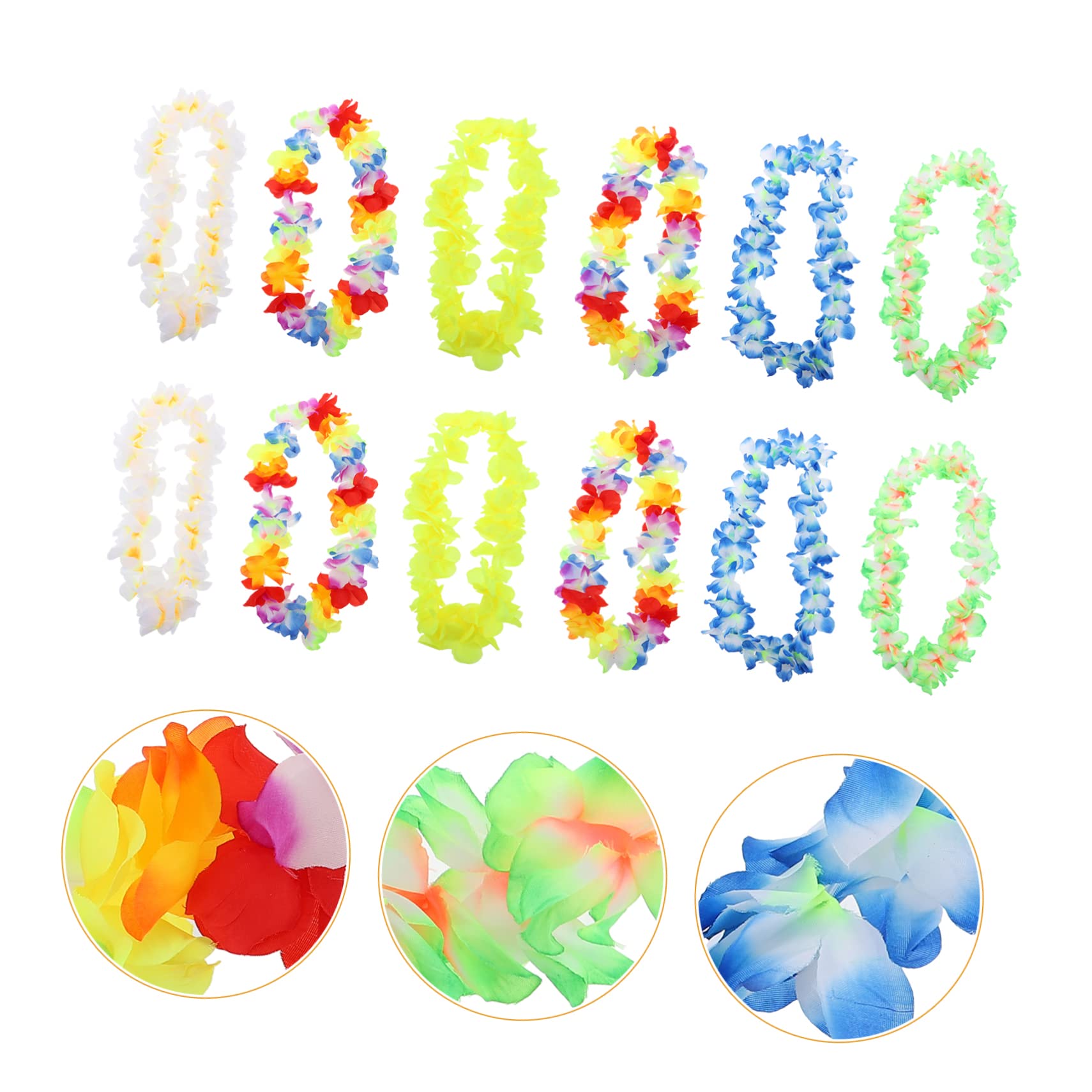 Cabilock 2 Juegos Leus Hawaianos Navidad Decoraciones Guirnalda Decoración De Otoño Decoración De Calabaza Peonías Nupcial Falso Decoración Hawaiana Fiesta Leis Hawaiano Paño 12 Piezas * 2