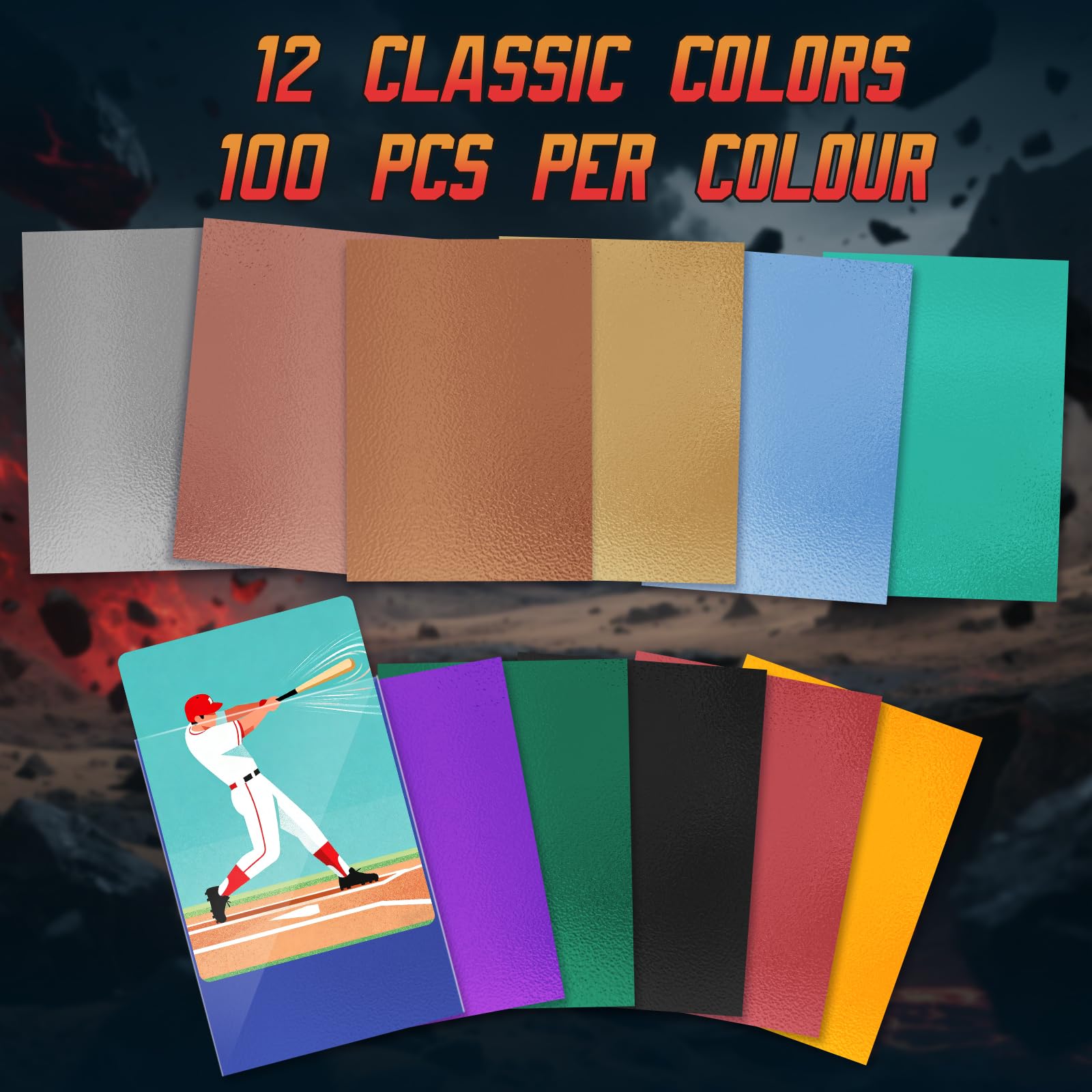 Fundas mate de 1200 unidades, protectores de cartas premium para tarjetas intercambiables, MTG, TCG, magia y juegos de cartas coleccionables, acabado suave al tacto para un barajado y manejo suaves