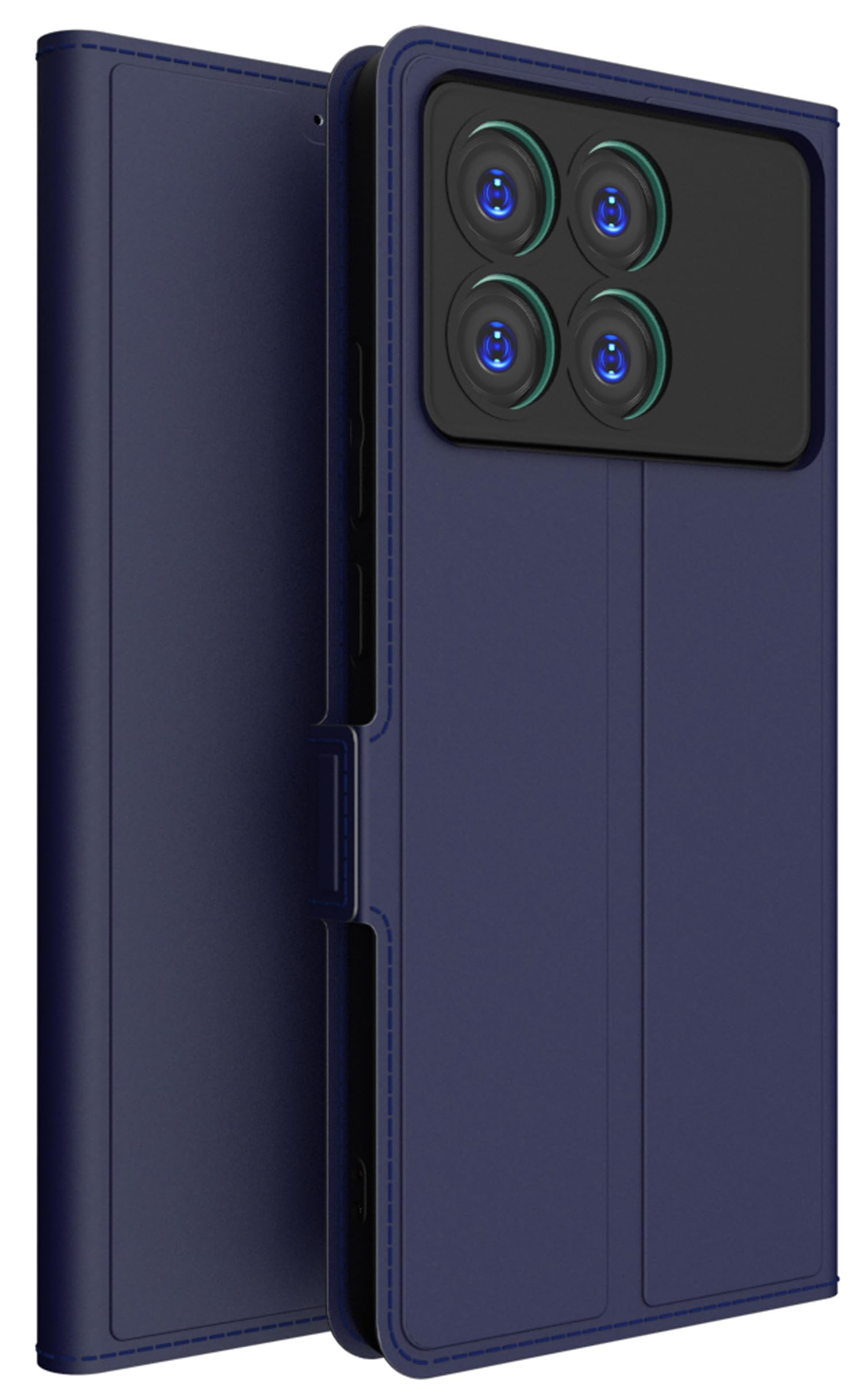 Kapa Noble Slim Magnetic Leather Flip Case Cover for Poco X6 PRO | Card Holder Stand Flip Wallet Case (Blue) (B0D2DBPBL7) Amazon Price History, Amazon Price Tracker