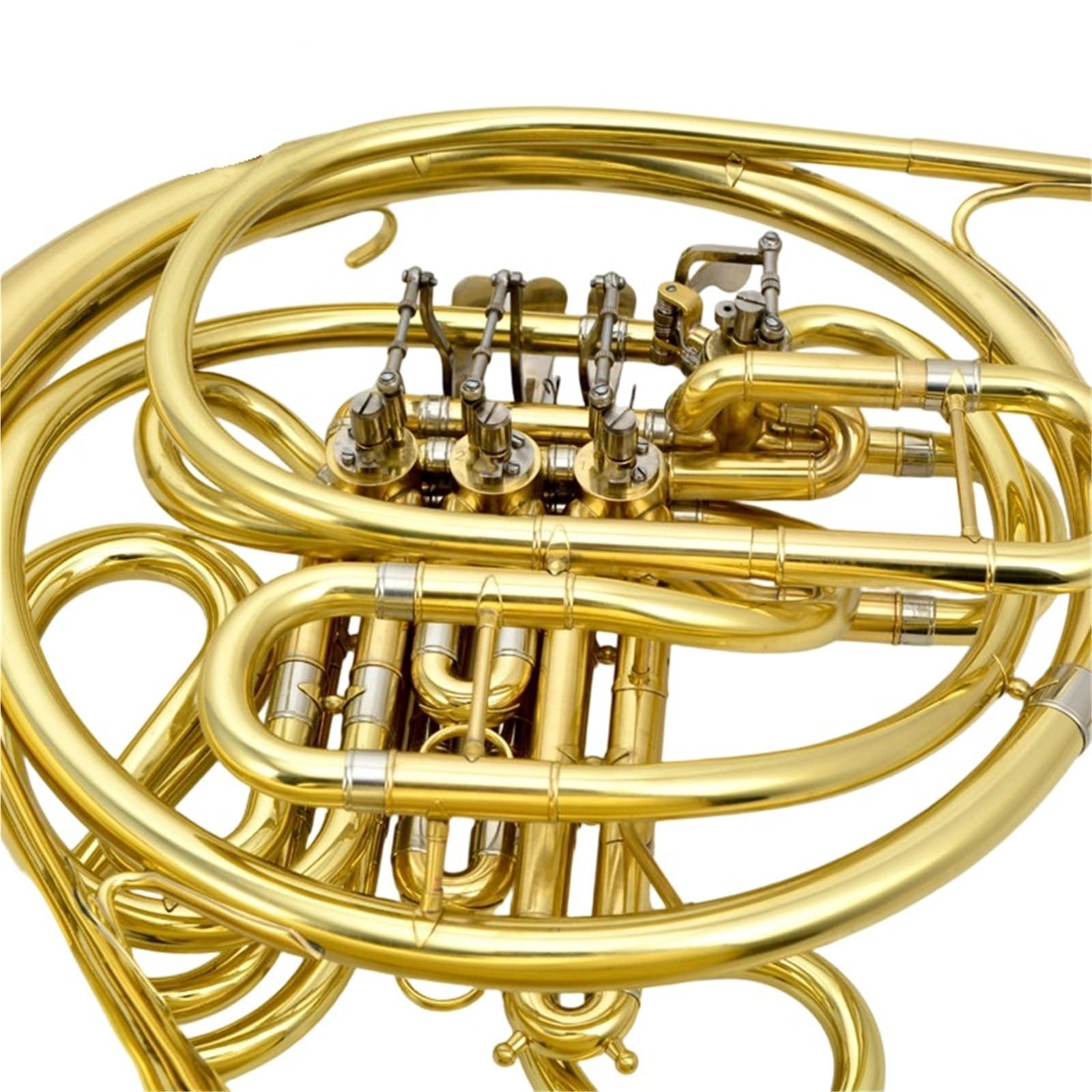 Instrument Muzyczny Waltornia Waltornia Czteroklawiszowa Dwurzędowa Klawisz Bb Na Klawisz F Dwufunkcyjny Pozłacany