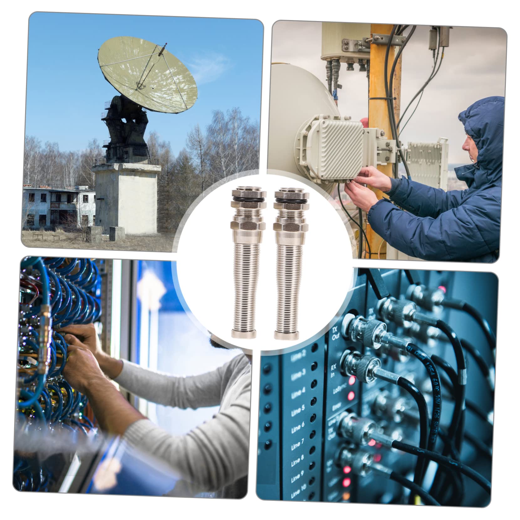 FUNOMOCYA 4pcs Brass Cable Lock Connectors High Grade Strain Relief for Waterproof Power Cord