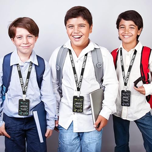 Miniatura 6 de Tatuo Juego de 16 cordones para pases de pasillo, pases de tarjeta, pases verticales para baño, baño, regalo irrompible para profesores, enfermeras,