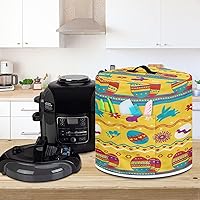 Vista 158 de Cubierta abstracta para freidora de aire con estampado de corazón, cubierta de olla a presión de 3 cuartos de galón, cubierta antipolvo para olla a