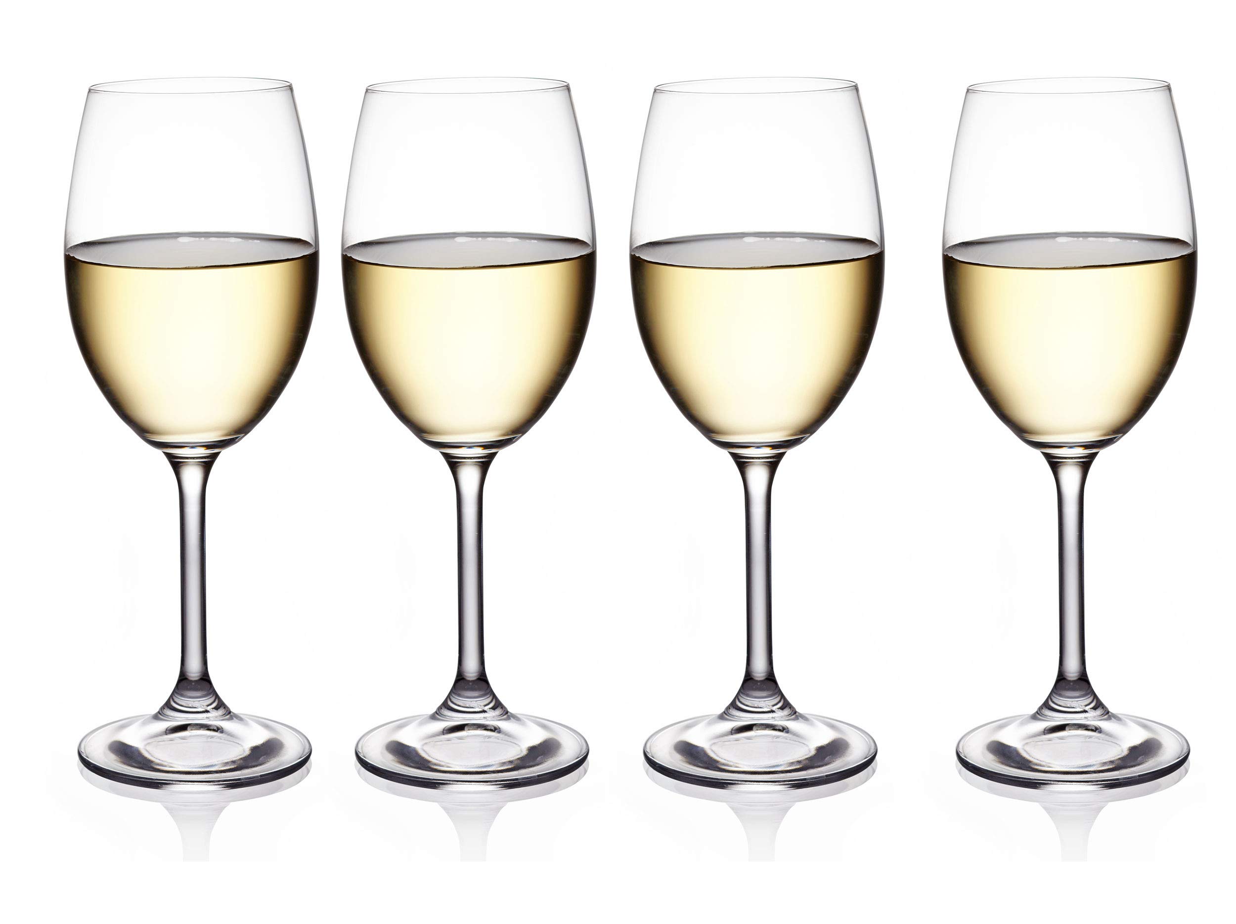 Large White Wine Glasses Set of 4 (500 ml) Crystal Clear Long-Stem Wine Glasses – Elegant, Dishwasher Safe, Lead-Free