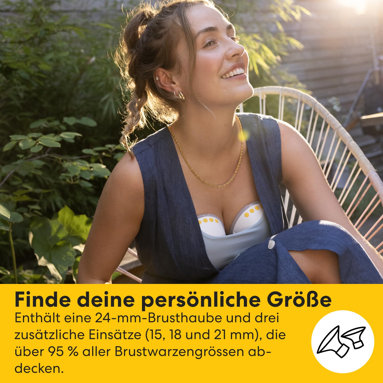 Medela Motion InBra tragbare elektrische Milchpumpe mit Aufbewahrungstasche