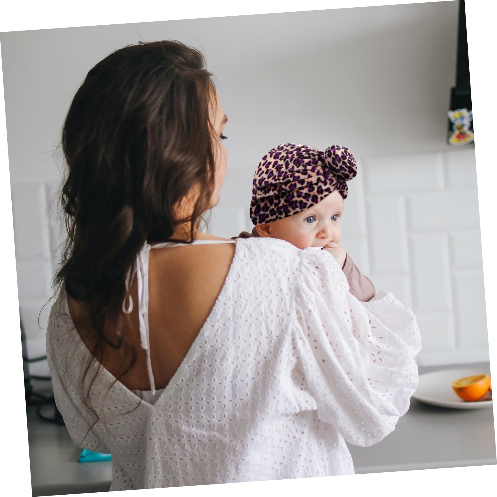 LIFKOME Gorro con Estampado De Leopardo para Niños Pañuelos De Algodón Turbantes para Bebés Gorro Bebe Recien Nacido Gorritos Bebé Recién Nacido Gorro De Oreja De Bebé