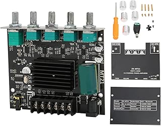 Power Amplifier Board, High Power Sound Stereo BT Amplifier Board, DC12‑24V Digital Power Amplifier Board for 4‑8Ω Speakers