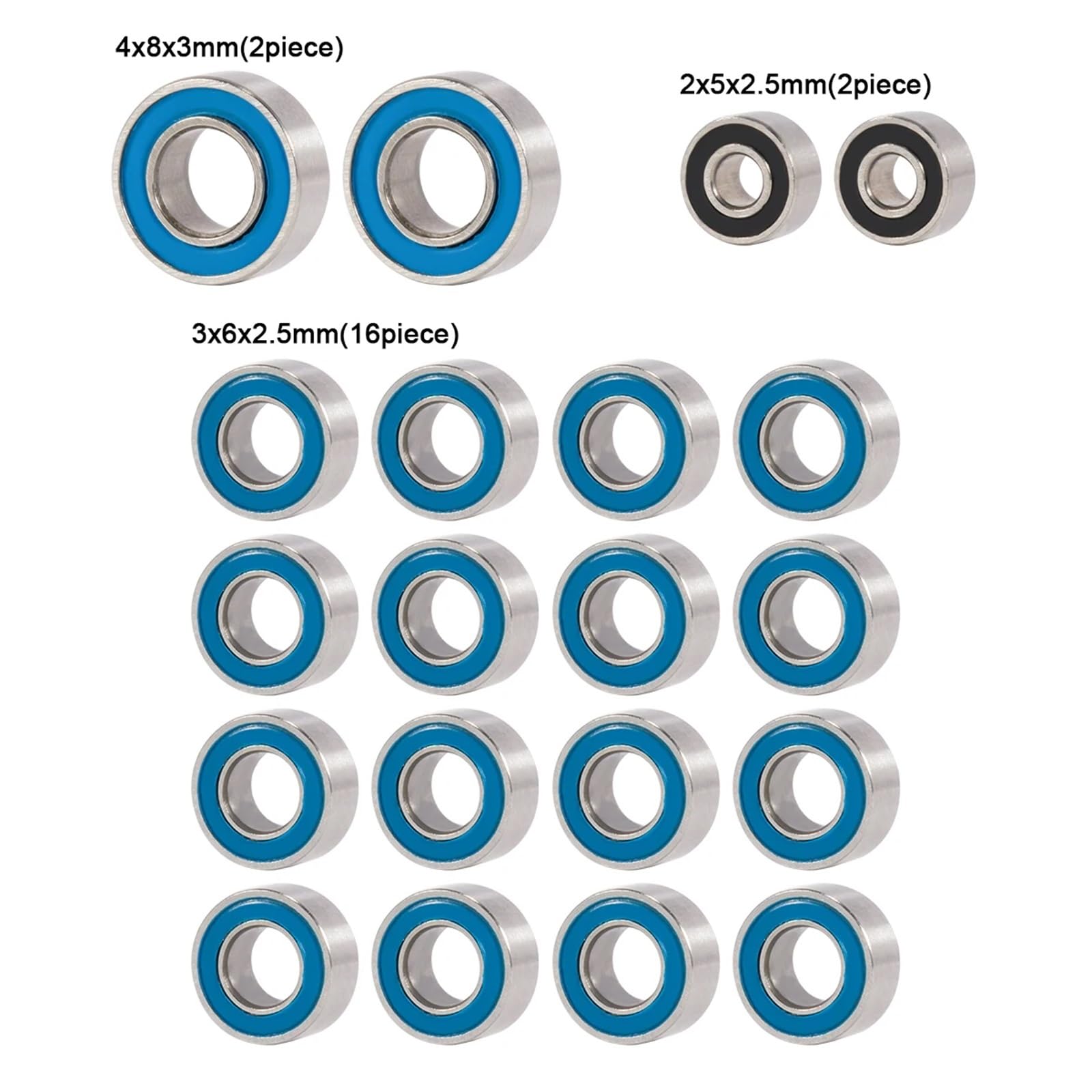 Für Axial SCX24 Für Deadbolt Für JLU Für Gladiator Für Bronco C10 RC Auto Upgrade Teile Stahl Abgedichtete Lager Set 20 Stücke Chassis Achsen