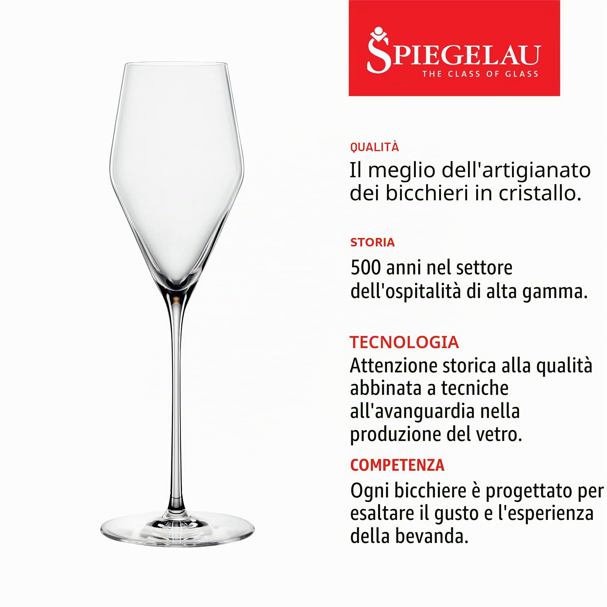 Spiegelau Definition Calice Champagne 25 cl Set 2 Pz In Cristallo