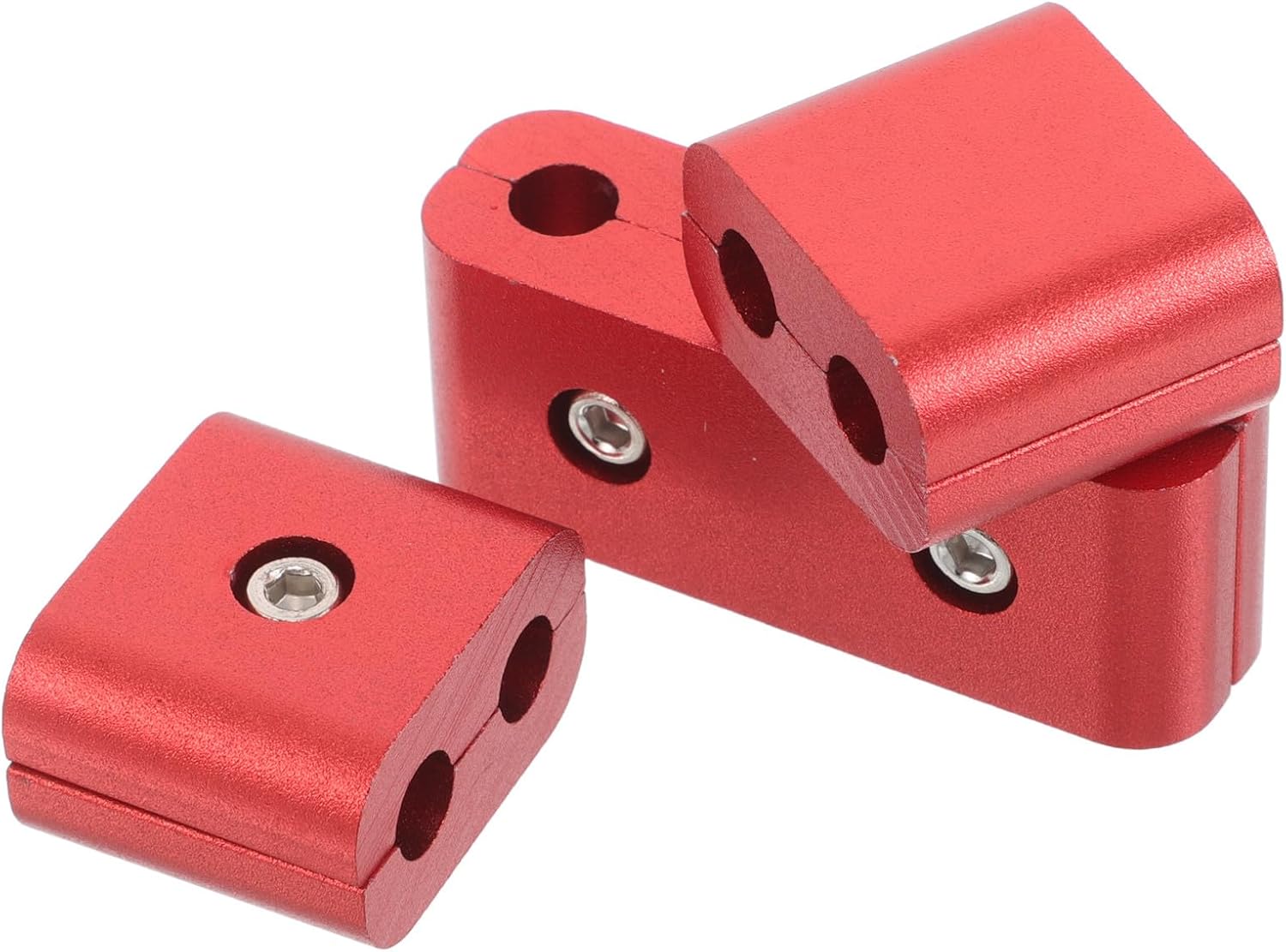 Car Spark Plug Wire Organizer Clamp Set 3pcs Aluminum Alloy Cord Management Clips for Automotive Engine Wire Separator Red for Vehicle Cable Routing
