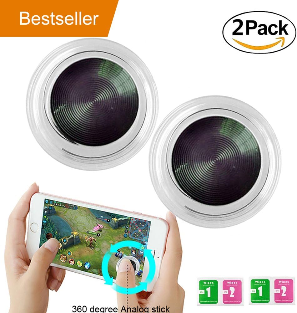 Mini Joystick, Mobile Phone Game Fling Game Controller Thumb Grips Touch Screen Joystick Rocker Smartphone iPhone Joypad [2 pack]