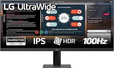 LG 29U511A Monitor UltraWide 21:9 29″ IPS, WFHD (2560×1080), HDR10, 100Hz, sRGB 99%, HDMI, DisplayPort, Uscita Cuffie, Schermo Antiriflesso, Reader Mode, Flicker Safe, Nero