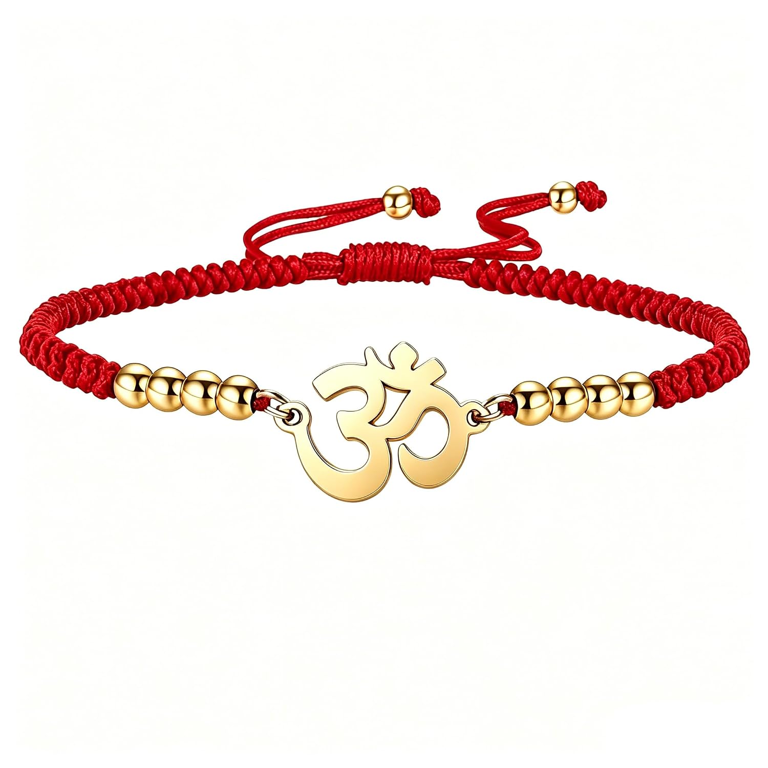 OM OHM AUM Sanskrit Symbols Spiritual Bracelet luck Couple Charm Jade Thread Bangle Yoga Amulet Anklets Jewelry Accessories - Image 9