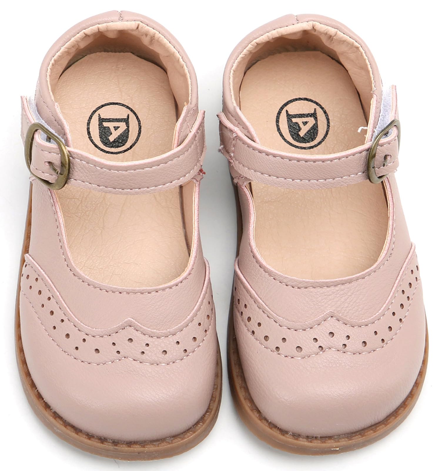 DADAWEN Girl's Classic Mary Jane School Uniform Shoes Flat Dress Shoes
