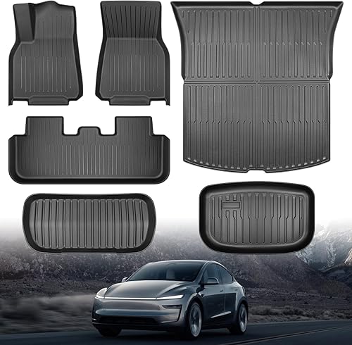 Miniatura 10 de Tapete de Maletero para Tesla Model Y Juniper 2026, Alfombrillas de Piso Resistentes para Todo Clima Impermeables Forro de Carga Trasera con Ajuste