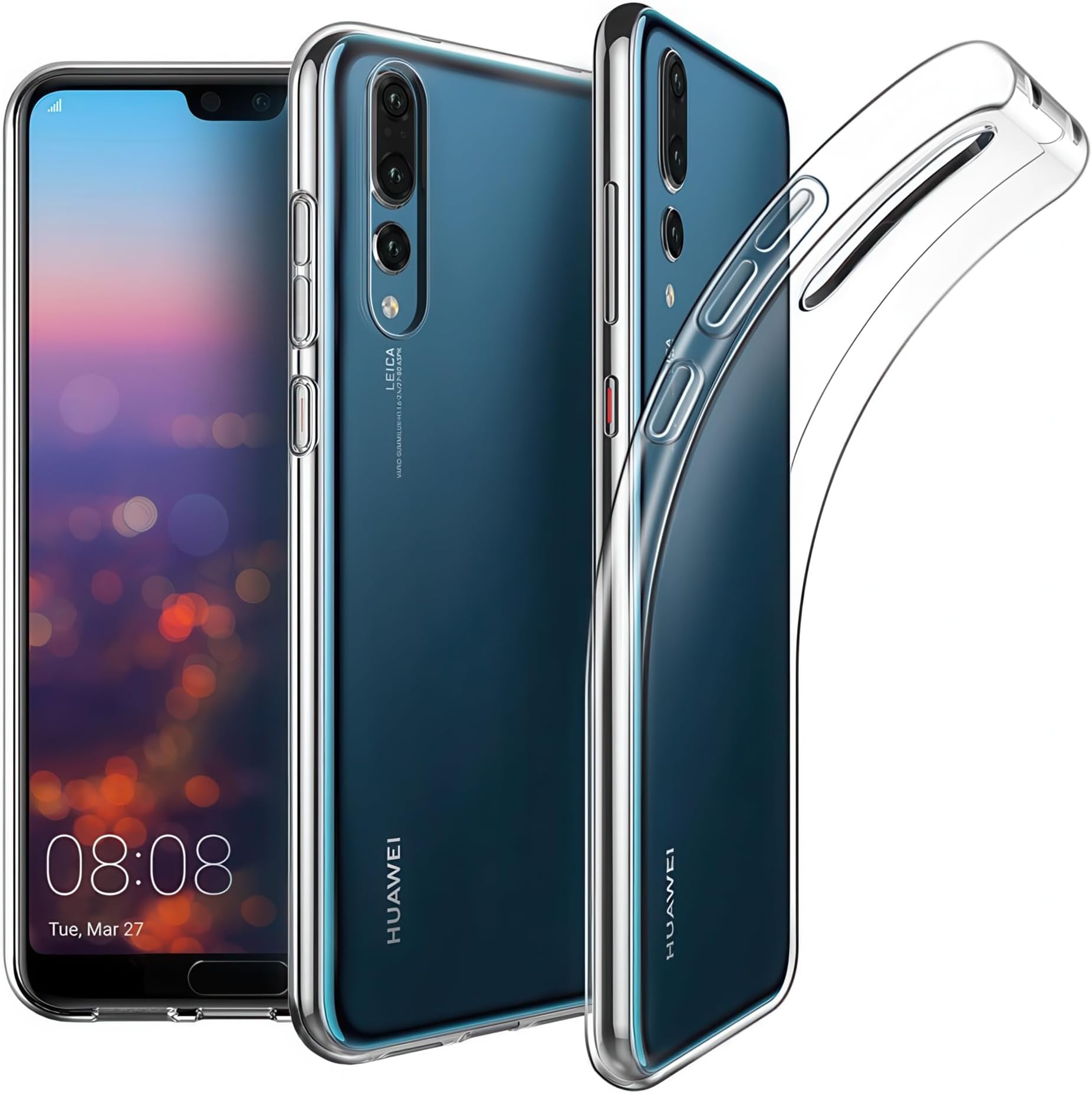 Clear Case for Huawei P20 Pro, Soft Slim Fit Shockproof TPU Lightweight Thin Transparent Cover