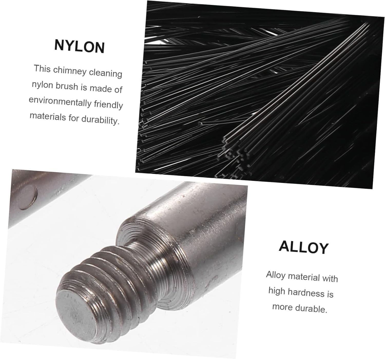 Amosfun Chimney Brush Cleaning Kit Flexible Rods Rotary Chimney Sweep Tool Sturdy Nylon Bristles for Efficient Duct and Dryer Vent Cleaning