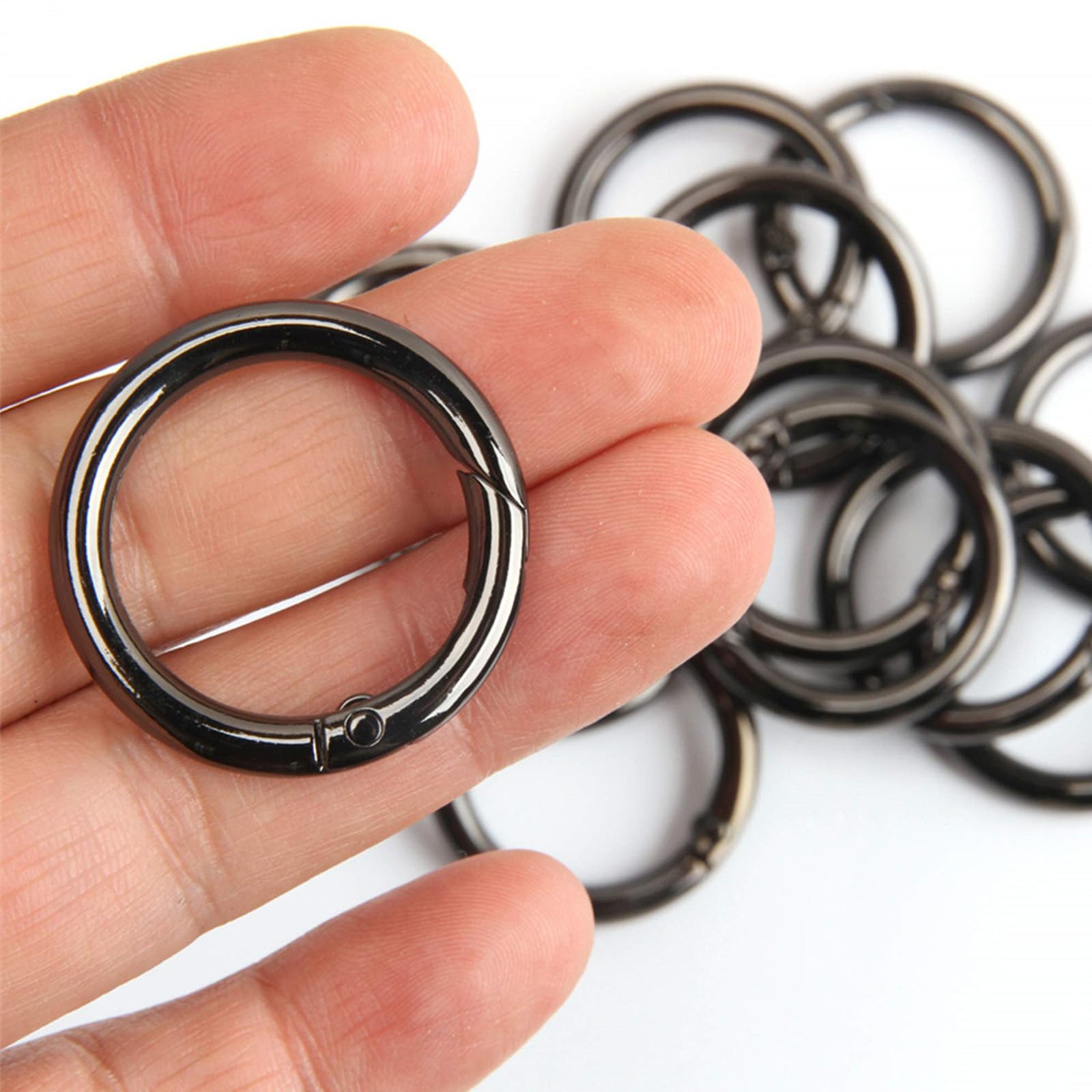 Mini Moschettone 20 Pezzi O Ring A Molla Moschettone Rotondo Portachiavi Clip A Mini Moschettoni - Foto 6