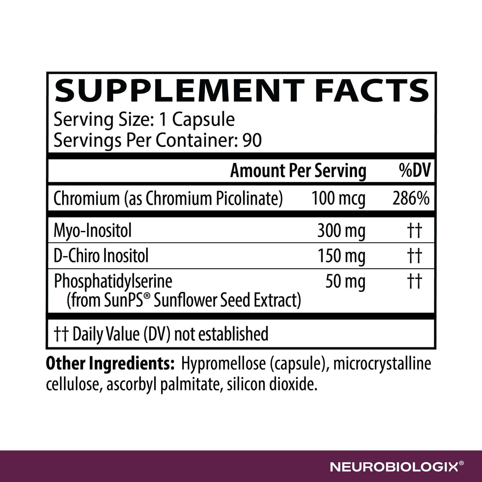 Neurobiologix Metabolic Stimulator, Inositol & Chromium, 90 Capsules — Amazon image 5