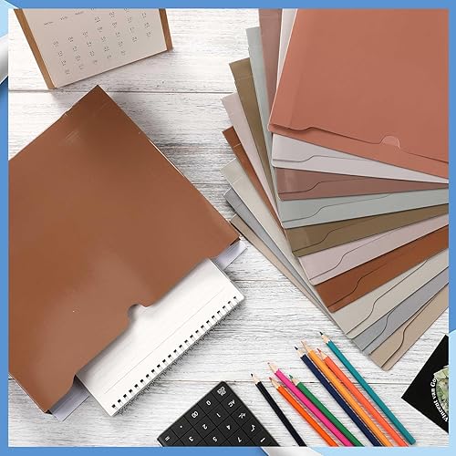 Miniatura 6 de Fainne 24 carpetas de archivos de bolsillo expandibles, tamaño carta, archivo de expansión de 2 pulgadas, pestañas de corte recto, organizador de