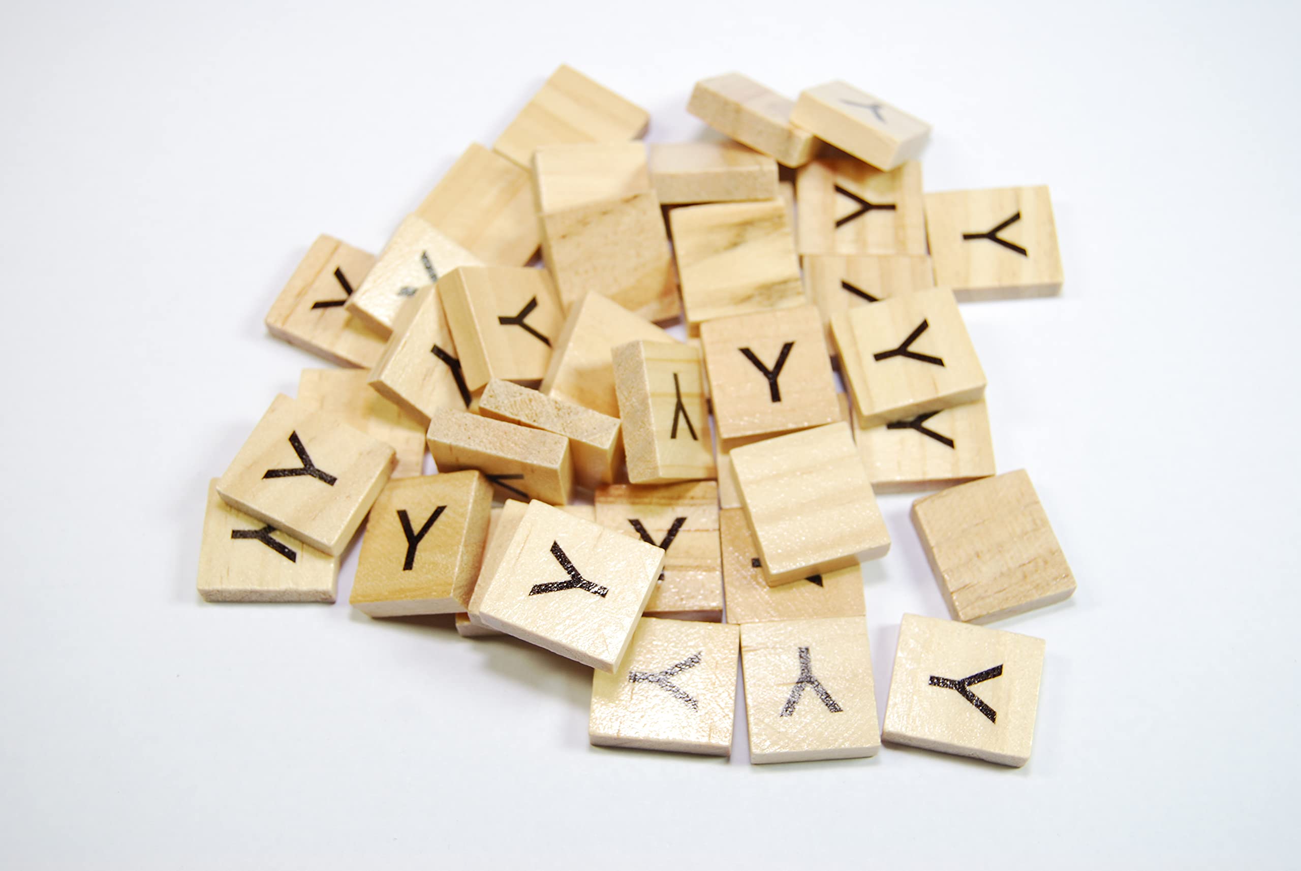 celloexpress Scrabble Wooden Tiles Same Letter Without Number Value, 18.1mm x 20mm x 5.2mm For Crafting and Scrapbooking